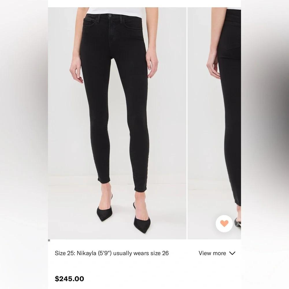 L’AGENCE Marguerite Skinny Jeans 2 Pairs Noir Marino Blue 28 - Picture 13 of 13